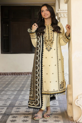 ASIM JOFA - 3PC LAWN EMBROIDERED SHIRT WITH MANAAR PRINTED DUPATTA AND TROUSER - HZG2308